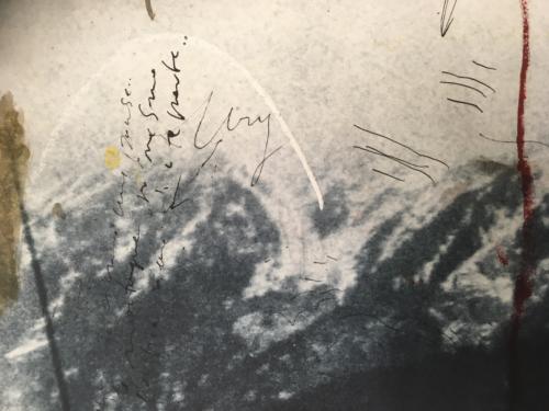 "Bergbild" DetailPhotoradierung,Zeichnung 2012