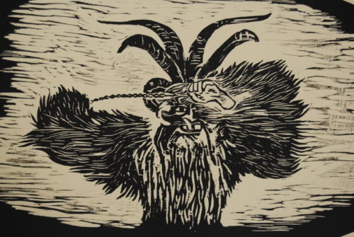 "der Ploi" Krampus Holzschnitt2015