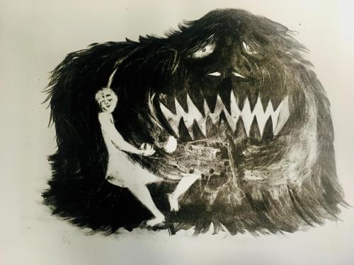Aus der Serie Alltags Monster "Der Frust"lithographie 480€